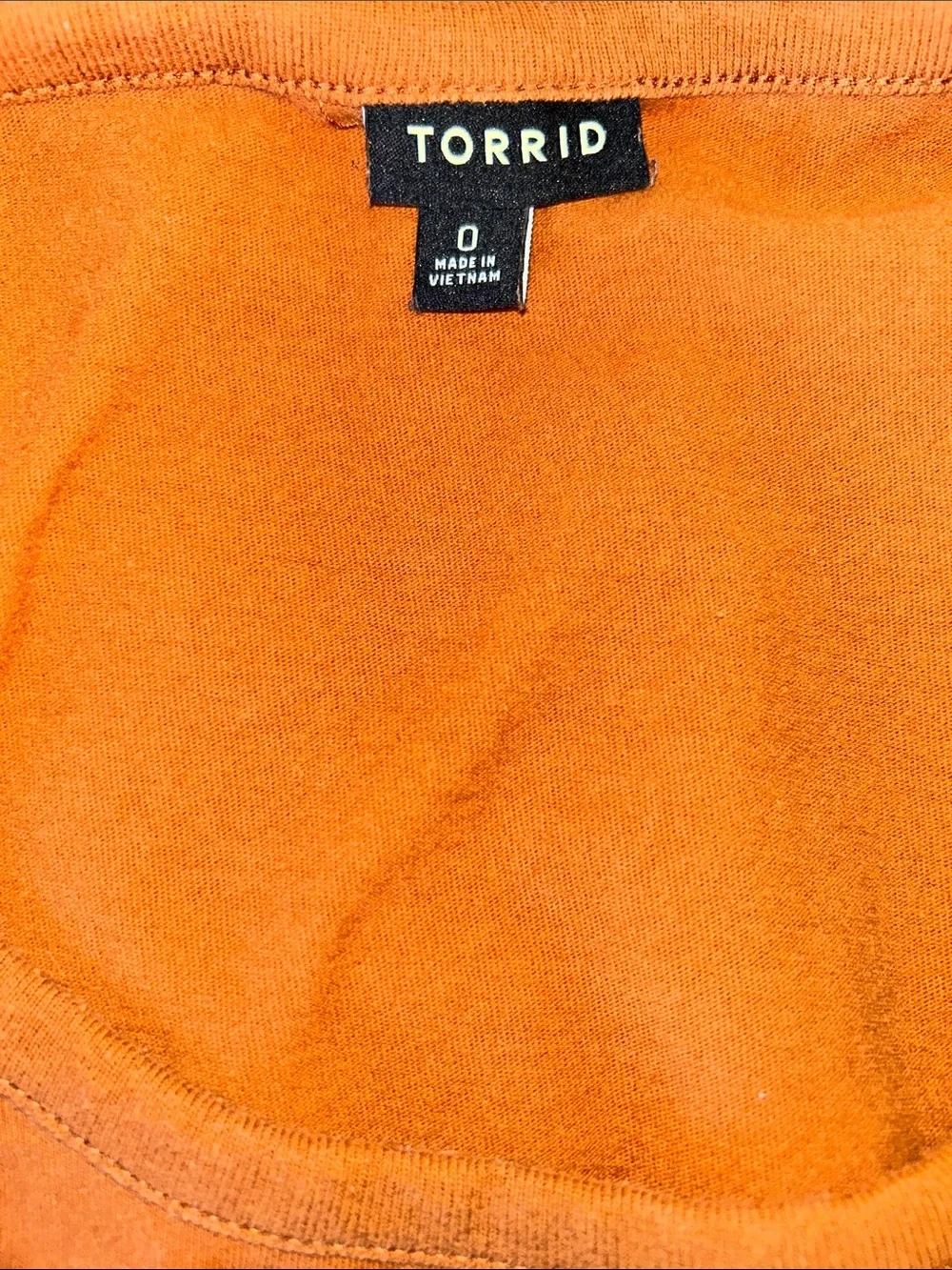 torrid Rust Orange Sleeveless Peplum Tank size 0x - Picture 6 of 8